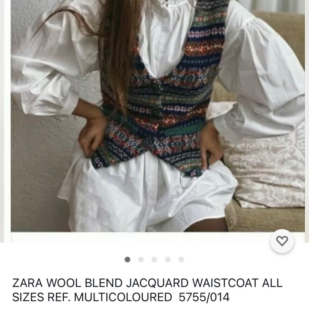 Hello anybody selling this vest ZARAJACQUARD KNIT VEST LARGE OR XLARGE 5755/145
